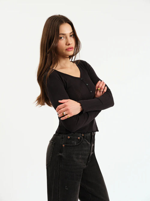 Everyday Henley Black