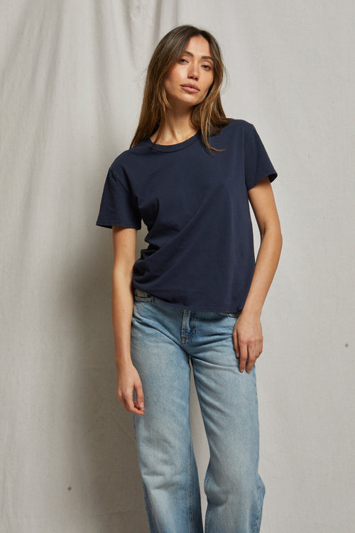Harley navy crew tee