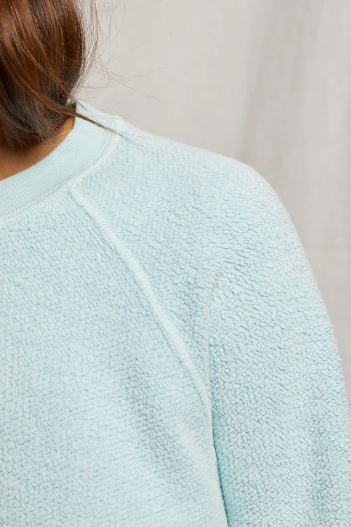 Ziggy iced aqua inside out sweatshirt