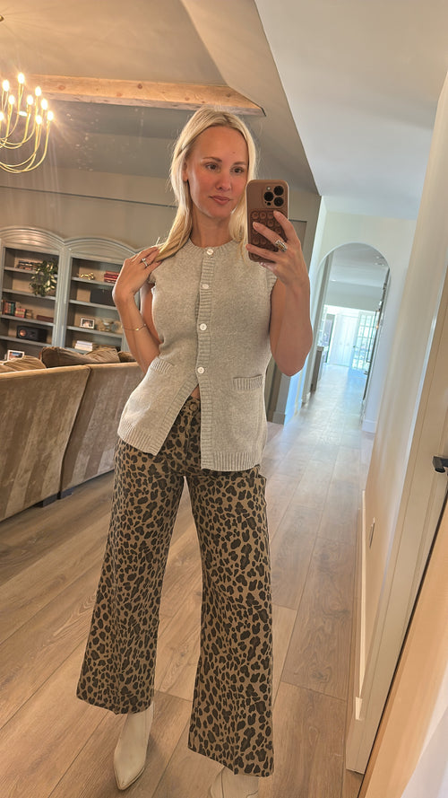 Carrie grey knit vest