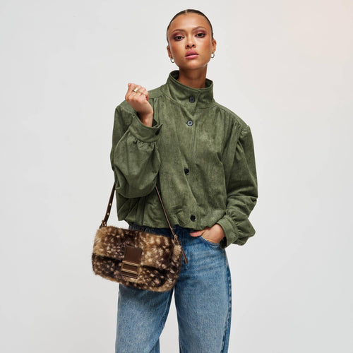 Beverly - Faux Fur Crossbody: Fawn Brown