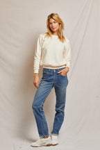 Ziggy inside out crewneck Ivory