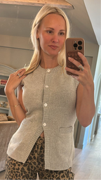 Carrie grey knit vest