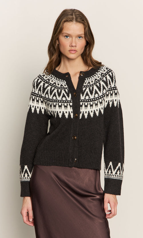 Fairisle crewneck cardi