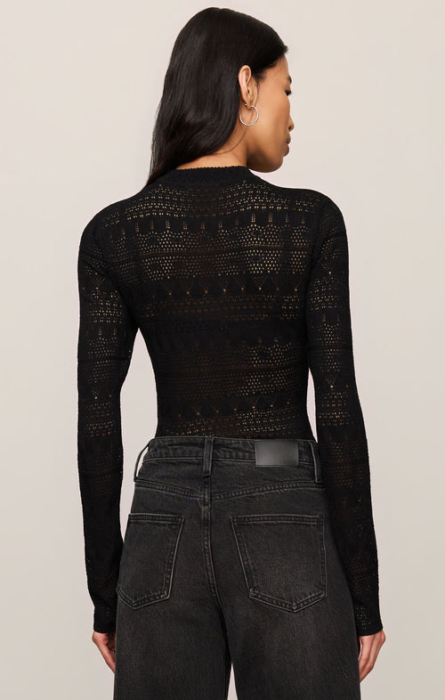 Avery black sweater Top