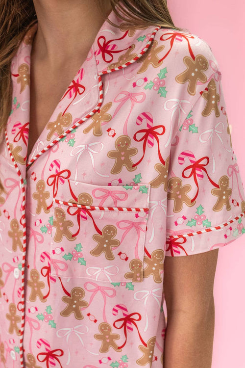 Teen PJ's - Gingerbread Bows