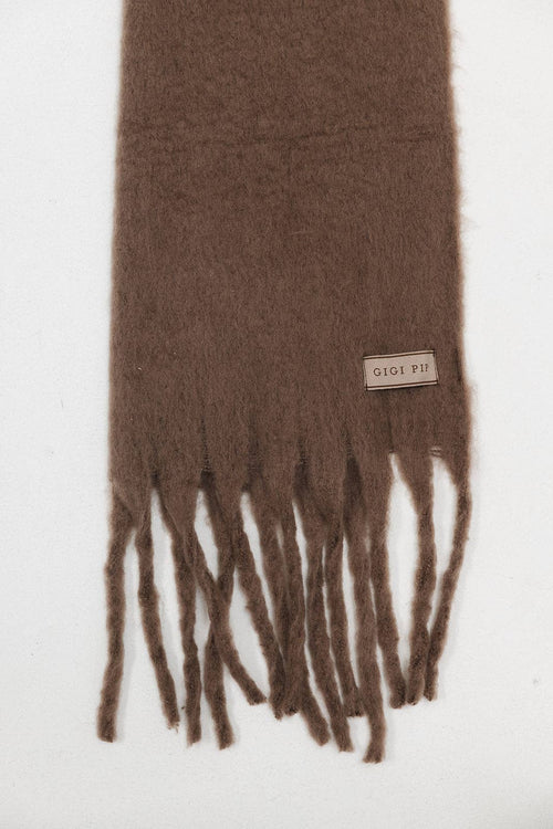 Mik Oversized Scarf: Brown