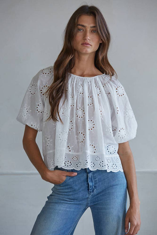 Zadie Eyelet Top