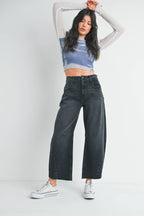 Barrel Jean washed black