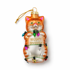 Naughty Obviously - Funny Cat Glass Ornamen