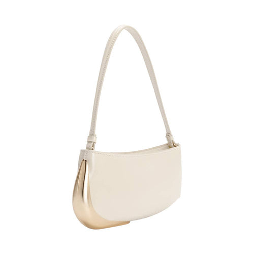 Sade Ivory Recycled Vegan Leather Shoulder Bag