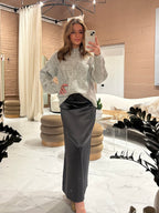 Satin maxi skirt
