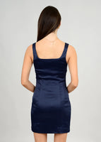 Navy bustier dress