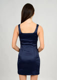 Navy bustier dress