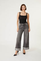 Tribecca wide cuff jean diamond