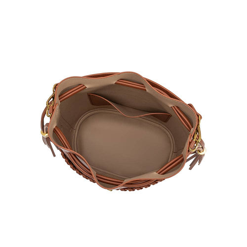 Janae tan top handle bag