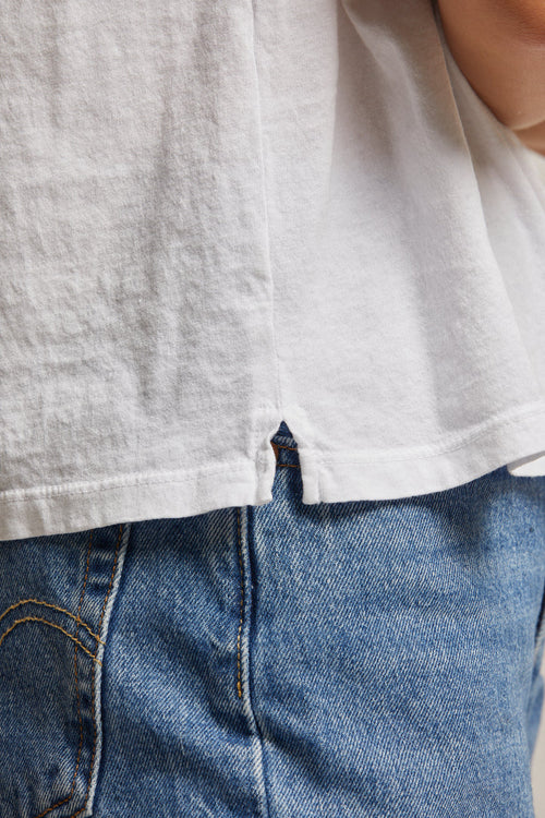 Ruby white boxy T-shirt