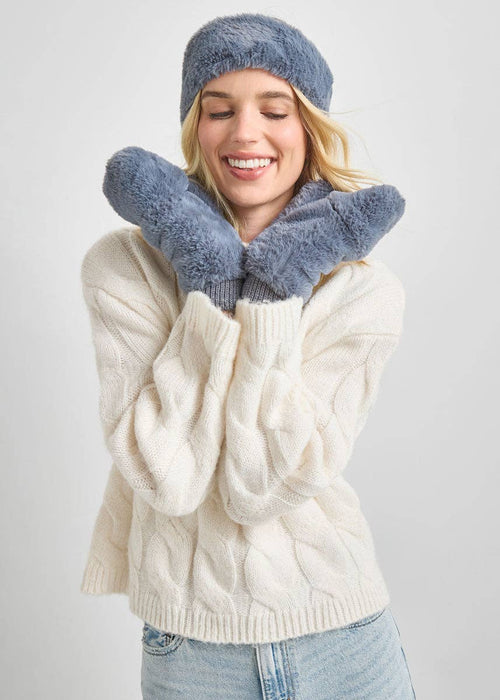 Mad Hatter Faux-Fur Mittens - multiple colors