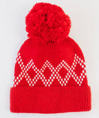 Elio Pom Beanie: Ruby Red