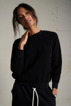 Ziggy inside out sweatshirt in Black