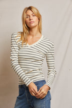 Robyn striped long sleeve tee