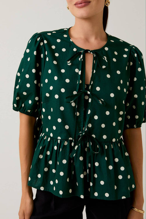 Andy polka dot blouse