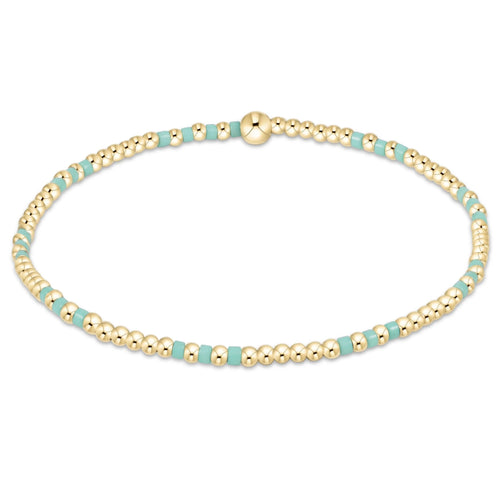enewton hope joy pattern 2mm bead bracelet - mint