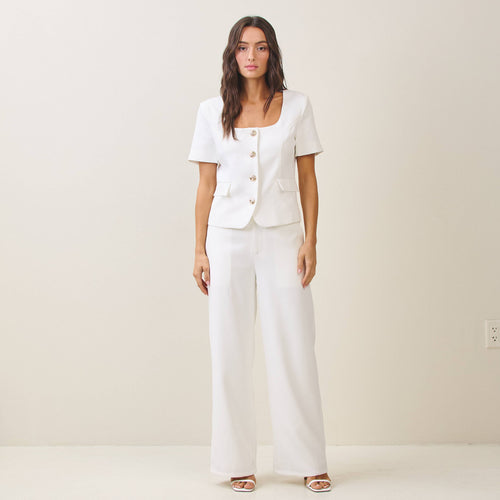 Lauren button top