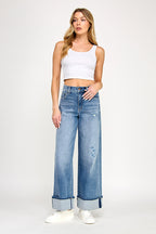 Tribecca wide cuff jean