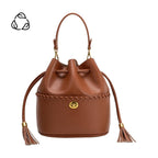 Janae tan top handle bag
