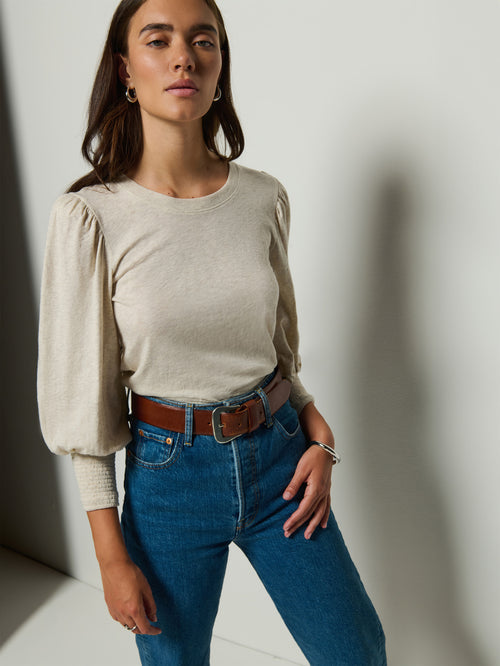 Loren peasant Tee oatmeal