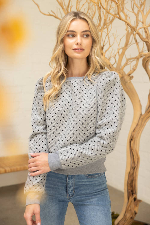 Presley Puff Sleeve Polkadot Top