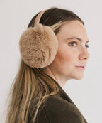 Leena Faux Fur Earmuff: Tan