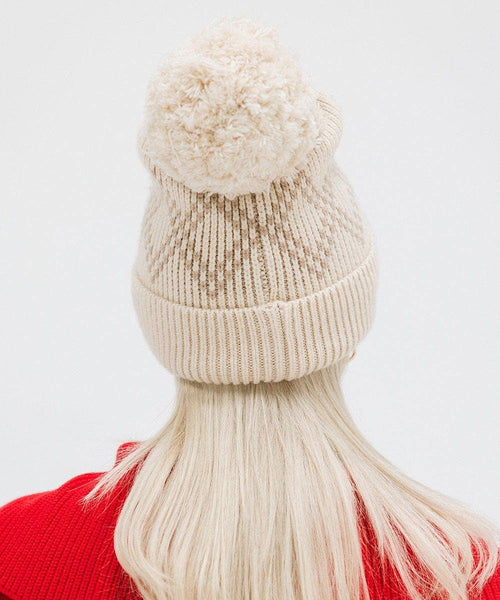 Elio Pom Beanie: Cream
