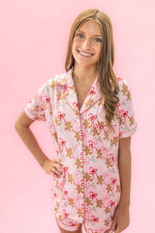 Teen PJ's - Gingerbread Bows
