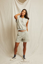 Bari sweatshorts heather grey