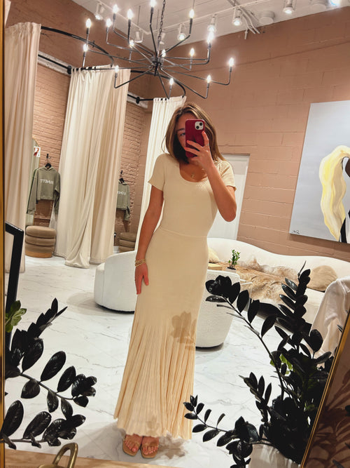 Cream Camellia Maxi Dress