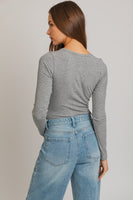 Long Sleeve bodysuit grey