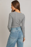Long Sleeve bodysuit grey
