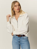 Sadie textured half zip