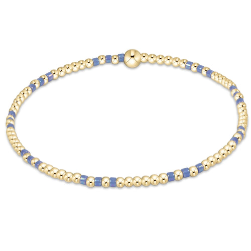 enewton hope joy pattern 2mm bead bracelet - bright blue
