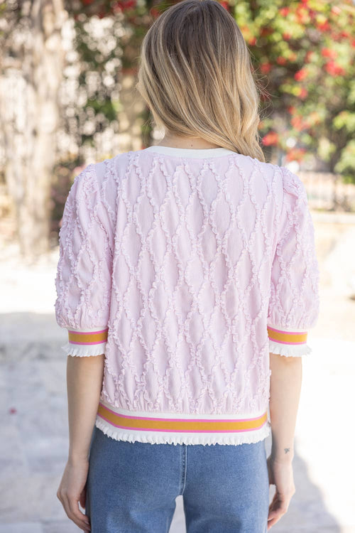 Callie pink diamond top