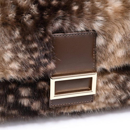 Beverly - Faux Fur Crossbody: Fawn Brown