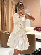 Alix white denim mini dress