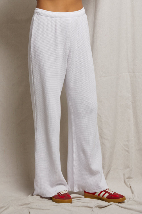 Shane white waffle pants
