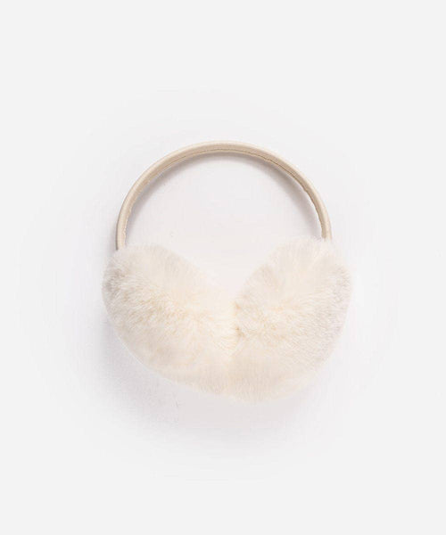 Leena Faux Fur Earmuff: Winter White