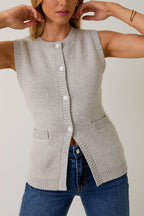 Carrie grey knit vest