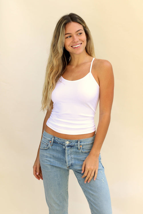 Racerback Cami: White