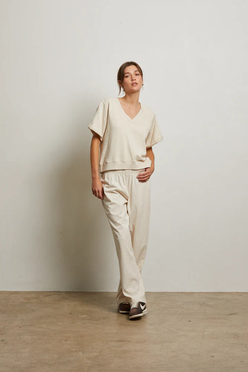 Adele cotton pant in sugar