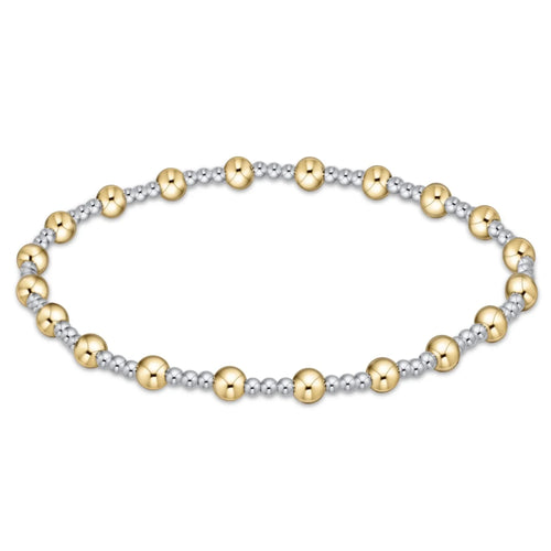 enewton classic sincerity pattern 4mm bead bracelet - mixed metal